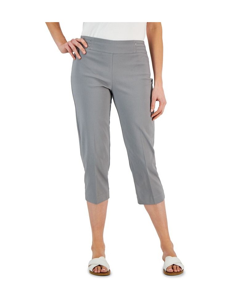 Embellished Pull-On Capri Pants Lunar Grey $16.79 Pants