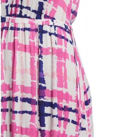 Plus Plaid Print V-Neck Midi Dress Strawberry Moon $64.07 Dresses