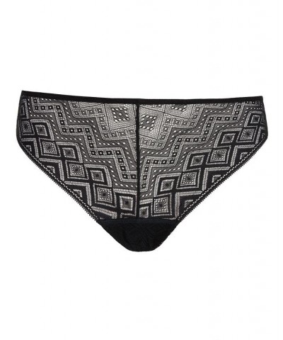 Women's Pure Lace Thong Underwear Black $10.30 Panty