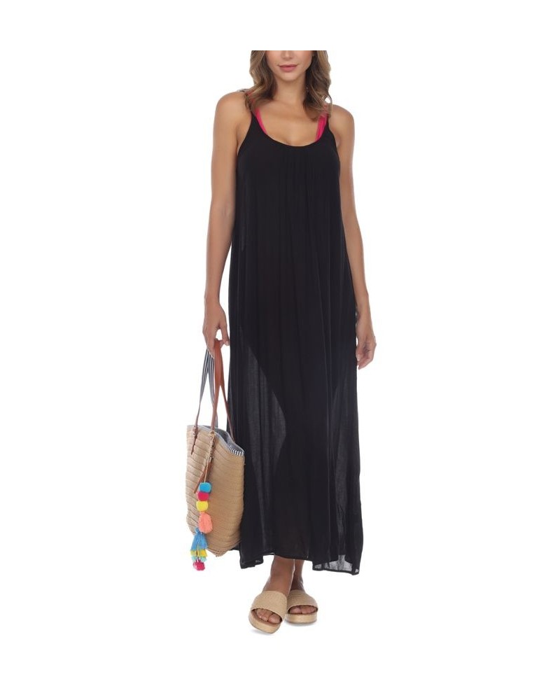 Sleeveless Cover-Up Maxi Dress Black $28.42 Swimsuits