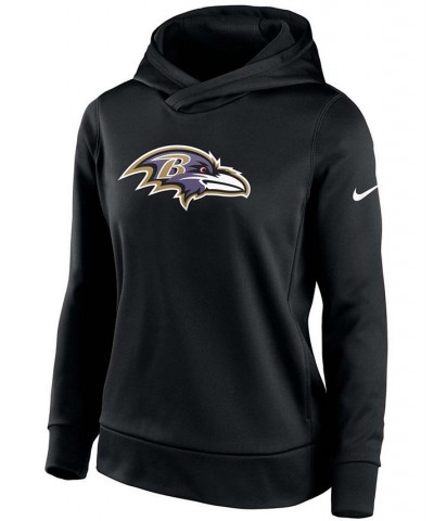 Women's Black Baltimore Ravens Performance Pullover Hoodie Black $41.40 Sweatshirts