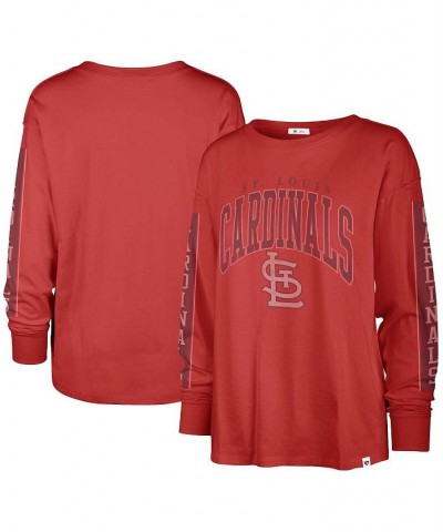 Women's Red St. Louis Cardinals Statement Long Sleeve T-shirt Red $31.20 Tops