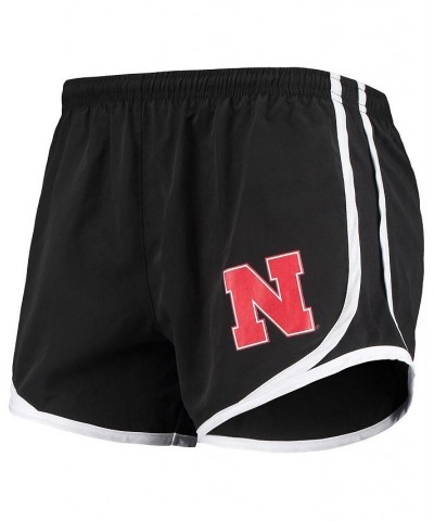 Women's Black and White Nebraska Huskers Elite Shorts Black, White $19.60 Shorts