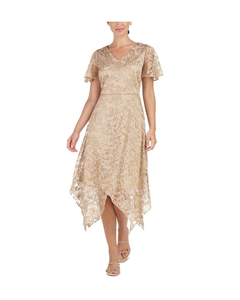 Women's Emerson Embroidered Dress Gold $82.56 Dresses