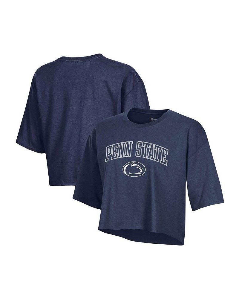 Women's Navy Penn State Nittany Lions Cropped Boyfriend T-shirt Navy $20.39 Tops
