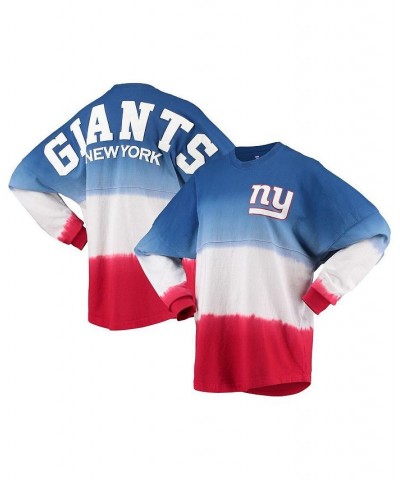Women's Branded Royal Red New York Giants Ombre Long Sleeve T-shirt Royal, Red $39.10 Tops