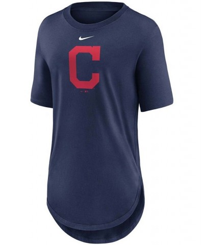 Women's Navy Cleveland Indians Mascot Outline Weekend Tri-Blend T-shirt Navy $25.64 Tops