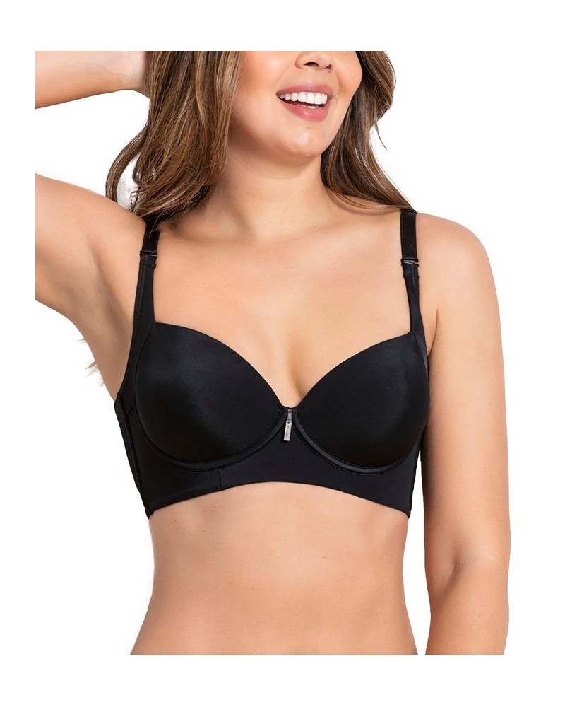 Women's Back Smoothing Bra with Soft Full Coverage Cups Black $35.25 Bras