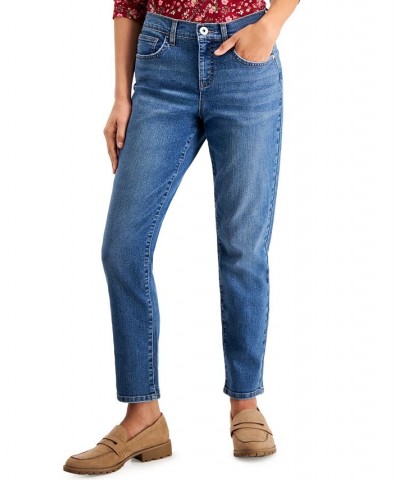 Petite Mid Rise Slim-Leg Jeans Tundra Blue $12.00 Jeans