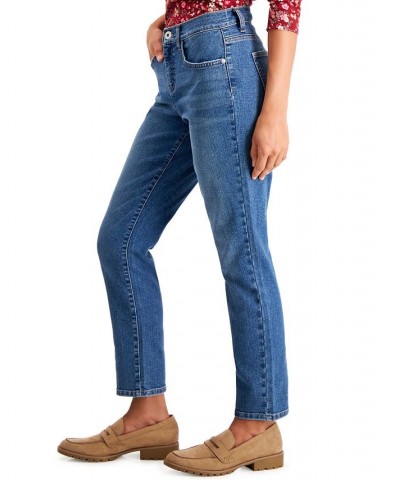 Petite Mid Rise Slim-Leg Jeans Tundra Blue $12.00 Jeans