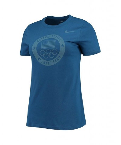 Women's Blue Team USA Rings Performance T-shirt Blue $21.60 Tops