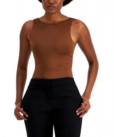 High Neck Thong Bodysuit Down To Earth $20.40 Tops