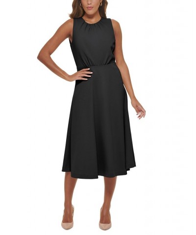 Women's Open-Back Sleeveless Fit & Flare Dress Black $53.28 Dresses