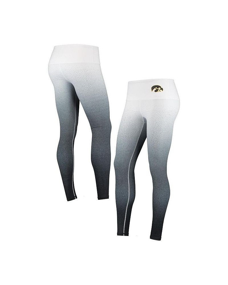 Women's White Black Iowa Hawkeyes Static Print Ombre Leggings White, Black $35.09 Pants