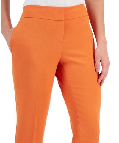 Women's Stretch-Crepe Straight-Leg Pants Butterscotch $21.56 Pants