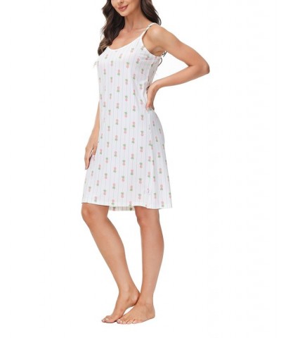 Women's Printed Chemise Nightgown Pineapple Stripe $25.76 Sleepwear