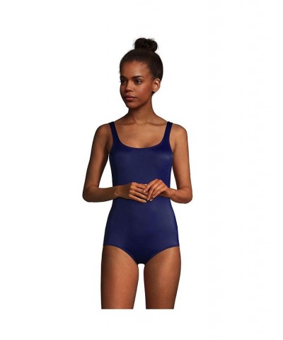 Women's Mastectomy Scoop Neck Soft Cup Tugless Sporty One Piece Swimsuit Deep Sea Navy $36.48 Swimsuits