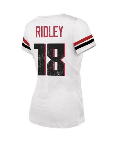 Women's Threads Calvin Ridley White Atlanta Falcons Name and Number V-Neck T-shirt White $30.55 Tops