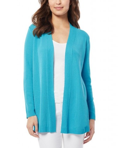 Women's Open Front Icon Cardigan Blue Grotto $53.73 Sweaters