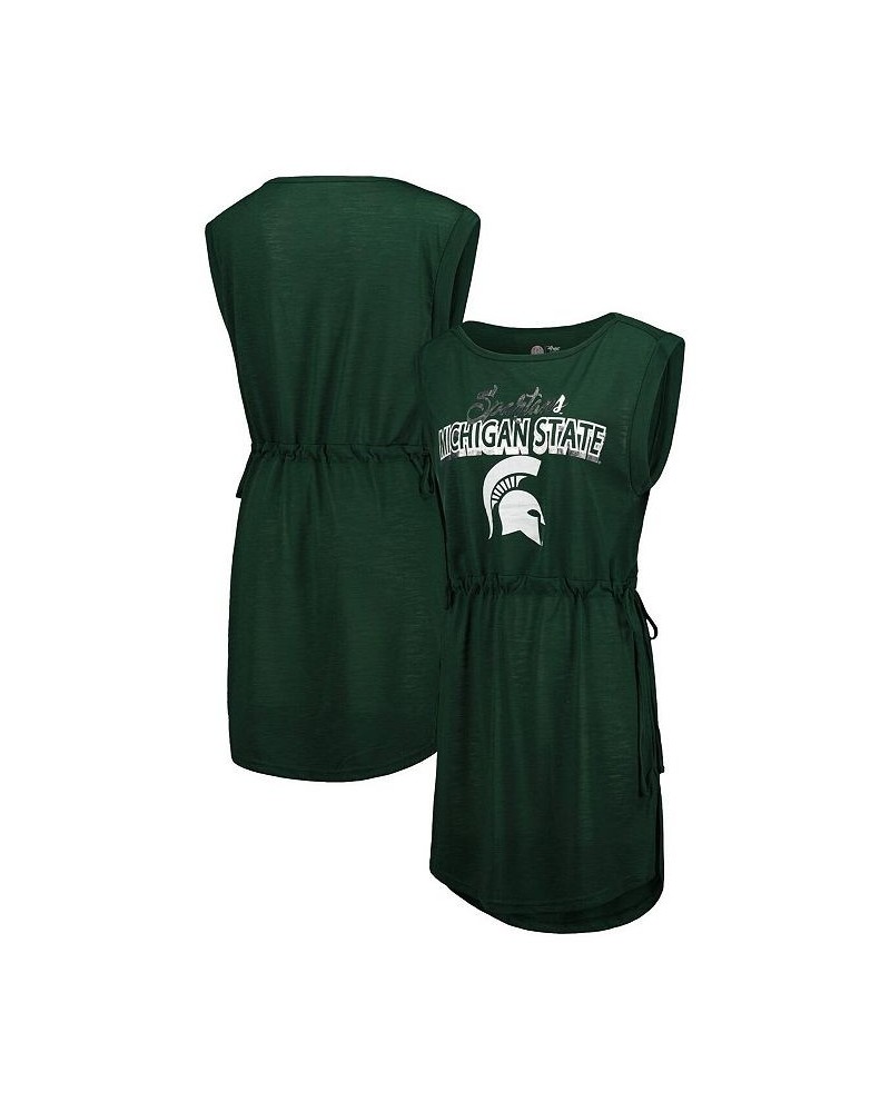 Women's Green Michigan State Spartans GOAT Swimsuit Cover-Up Dress Green $26.40 Swimsuits