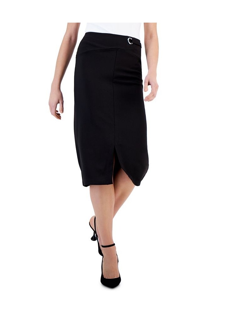 Women's Ponté-Knit Pencil Skirt Black $20.32 Skirts