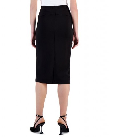 Women's Ponté-Knit Pencil Skirt Black $20.32 Skirts