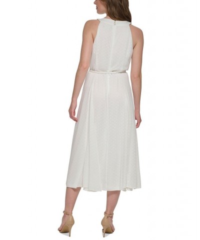 Women's Fresh Clip-Dot Sleeveless Midi Dress Ivory/Cream $33.30 Dresses