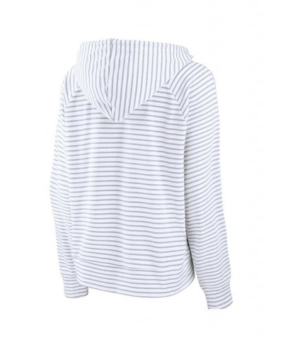 Women's Branded White Houston Astros Striped Arch Pullover Hoodie White $30.80 Sweatshirts