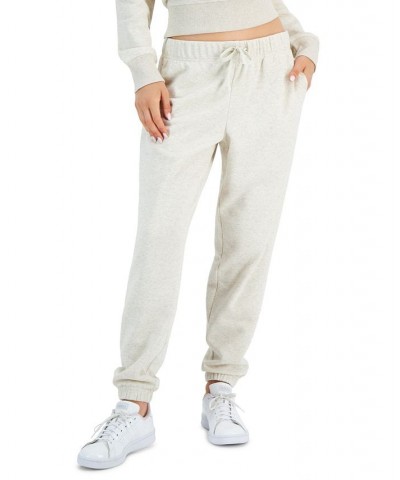 Petite Fleece Jogger Pants Tan/Beige $13.86 Pants