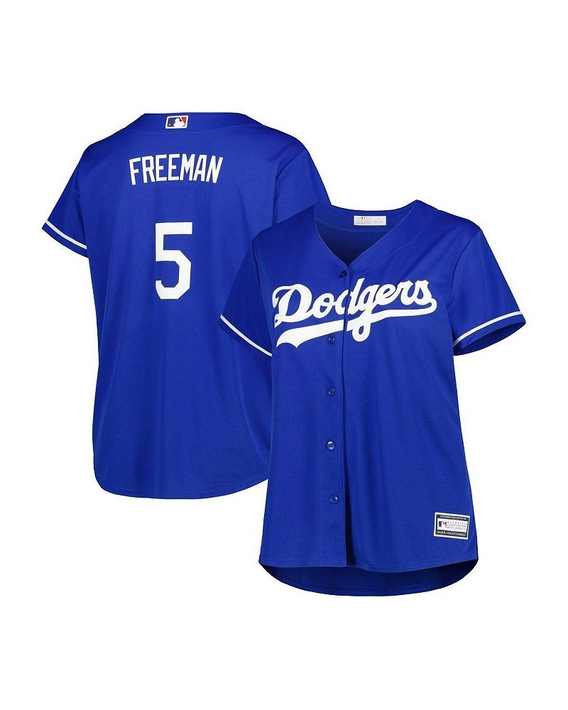 Women's Freddie Freeman Royal Los Angeles Dodgers Plus Size Replica Player Jersey Royal $35.20 Jersey