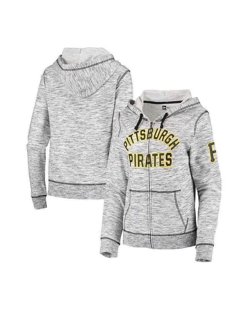 Women's Gray Pittsburgh Pirates Space Dye Full-Zip Jacket Gray $43.19 Jackets