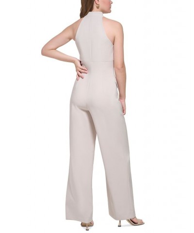 Women's X-Fit Double-Breasted Sleeveless Jumpsuit Tan/Beige $76.97 Dresses