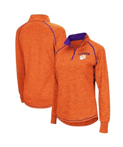 Women's Orange Clemson Tigers Bikram Quarter-Zip Pullover Jacket Orange $28.59 Jackets