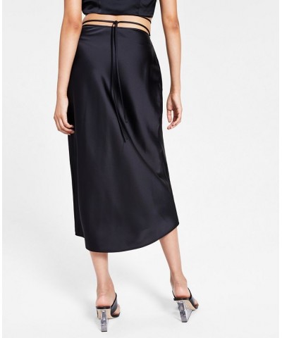 Women's Tie-Waist Skirt Black $16.14 Skirts
