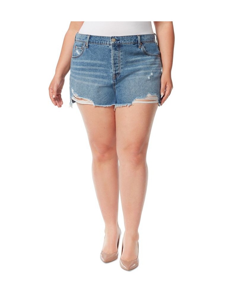 Trendy Plus Size Hug Me High-Rise Denim Shorts Collins $21.23 Shorts