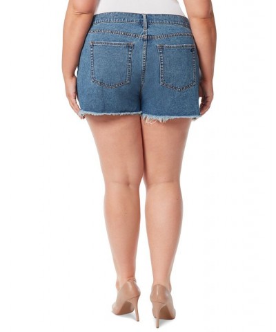 Trendy Plus Size Hug Me High-Rise Denim Shorts Collins $21.23 Shorts