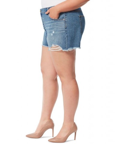 Trendy Plus Size Hug Me High-Rise Denim Shorts Collins $21.23 Shorts