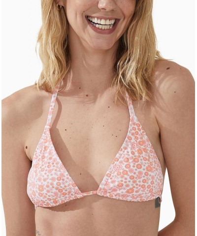Women's Slider Triangle Bikini Top & Tie-Side Bottoms Pansy Floral $16.10 Swimsuits