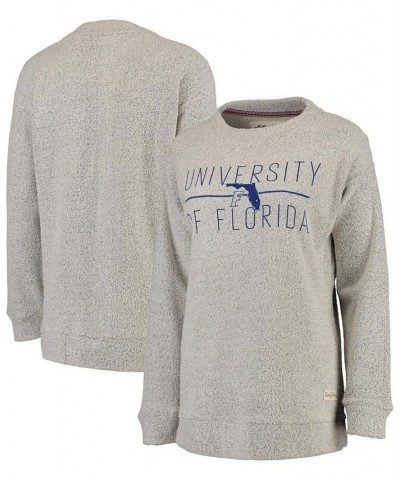Women's Ash Florida Gators Comfy Terry Crew Sweatshirt Ash $27.95 Sweatshirts