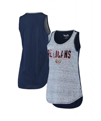 Women's Heathered Navy New Orleans Pelicans Wild Card Tank Top Heathered Navy $23.10 Tops