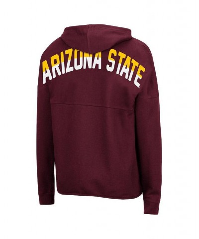 Women's Maroon Arizona State Sun Devils 2-Hit Full-Zip Hoodie Maroon $27.30 Sweatshirts