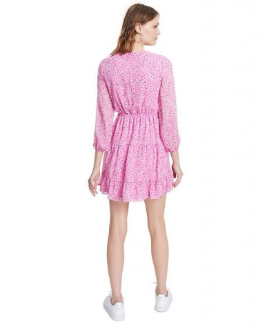 Women's Polka-Dot O-Ring Dress Havan Pink Combo $27.00 Dresses