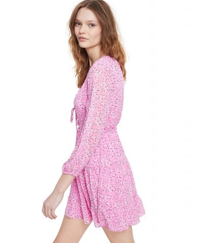 Women's Polka-Dot O-Ring Dress Havan Pink Combo $27.00 Dresses