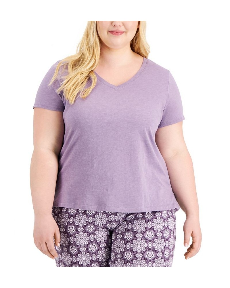 Plus Size Sleep T-Shirt Dusty Lilac $10.82 Sleepwear