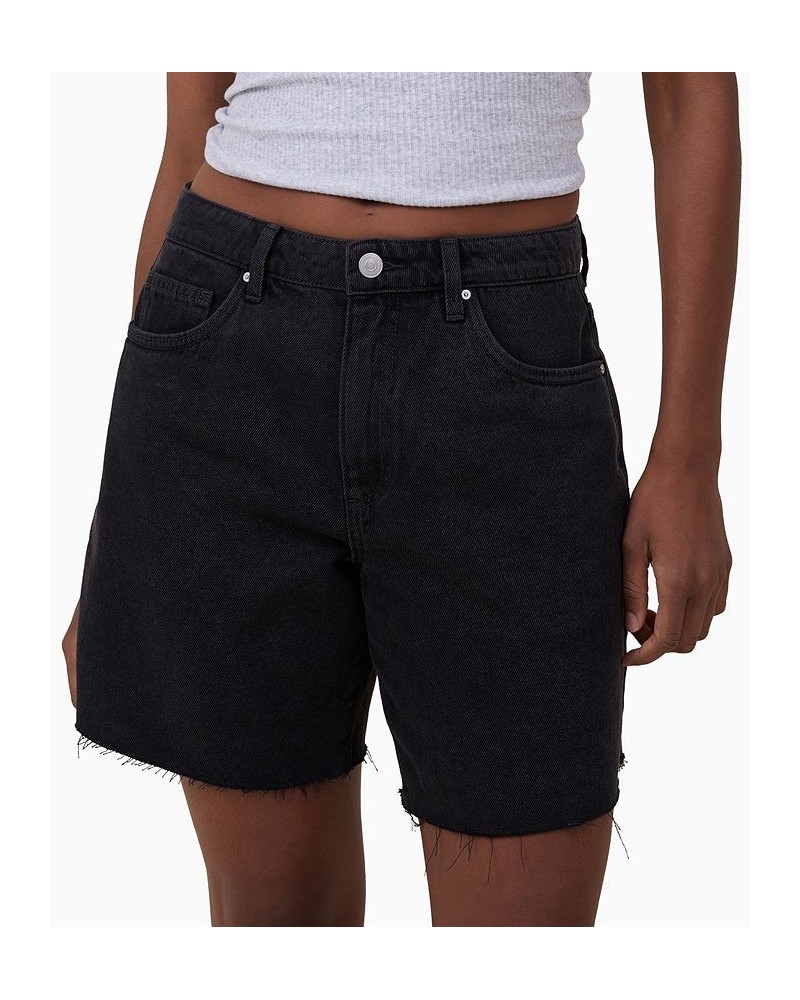 Women's Relaxed Denim Shorts Graphite Black $28.99 Shorts