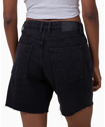 Women's Relaxed Denim Shorts Graphite Black $28.99 Shorts
