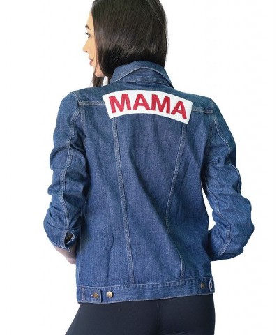 Women's Maternity Mama Denim Jacket Dark Denim Wash $69.00 Jackets