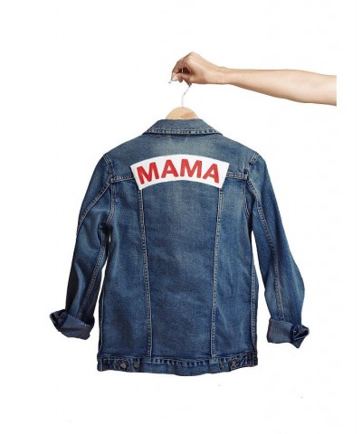 Women's Maternity Mama Denim Jacket Dark Denim Wash $69.00 Jackets