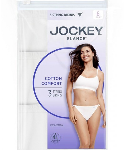 Elance String Bikini Underwear 3 Pack 1483 3 White $12.71 Panty