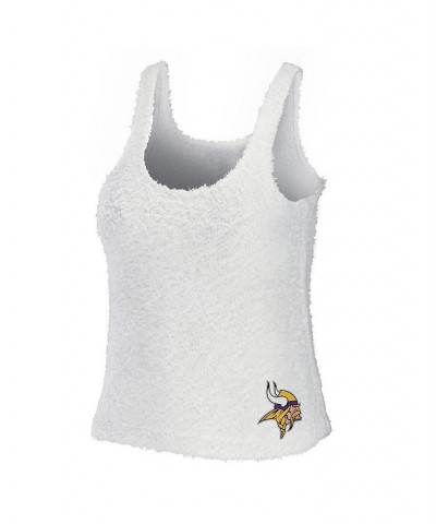 Women's Cream Minnesota Vikings Plus Size Cozy Scoop Neck Tank Top and Pants Set Cream $43.70 Pajama